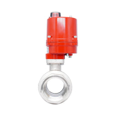 Rp 2-1/2" 2-Way Electric Brass Ball Valve 100-240 V AC