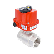 Rp 2-1/2" 2-Way Modulating Electric Brass Ball Valve 24 V AC/DC