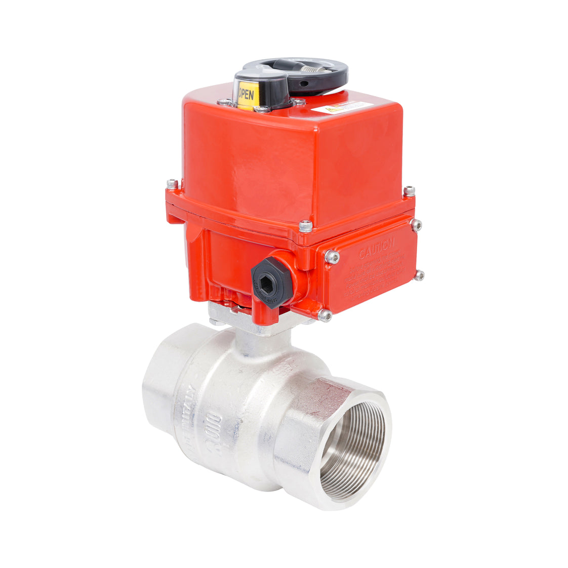 Rp 2-1/2" 2-Way Modulating Electric Brass Ball Valve 24 V AC/DC