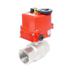 Rp 2-1/2" 2-Way Modulating Electric Brass Ball Valve 24 V AC/DC