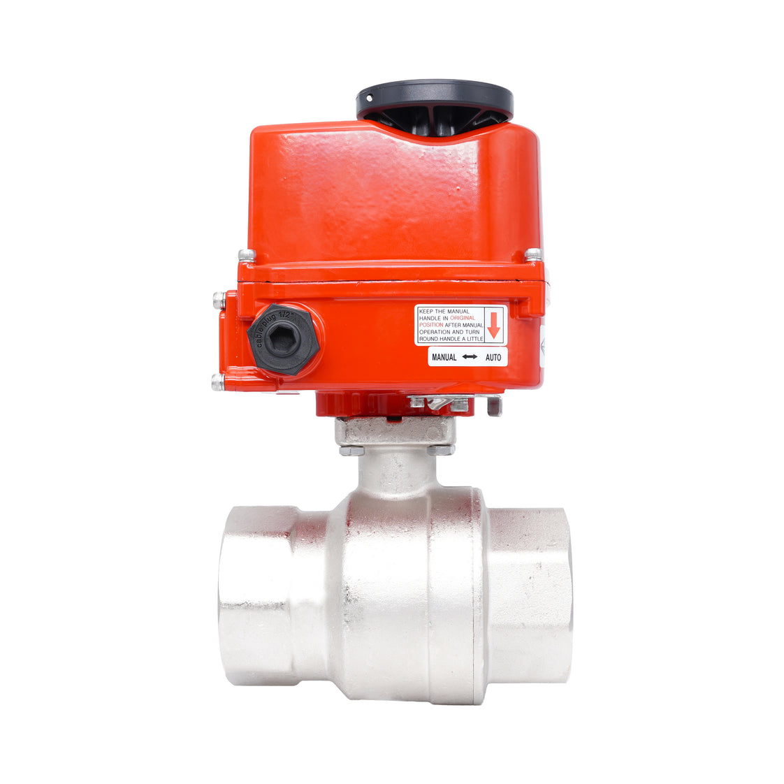 Rp 2-1/2" 2-Way Modulating Electric Brass Ball Valve 24 V AC/DC