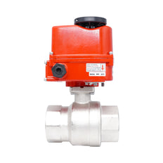 Rp 2-1/2" 2-Way Modulating Electric Brass Ball Valve 24 V AC/DC