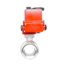 Rp 2-1/2" 2-Way Modulating Electric Brass Ball Valve 24 V AC/DC
