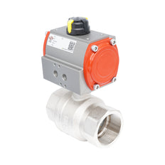 Rp 2-1/2" 2-Way Pneumatic Brass Ball Valve - Double Acting