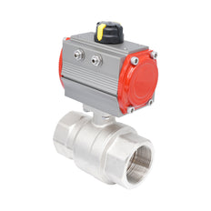 Rp 2-1/2" 2-Way Pneumatic Brass Ball Valve - Double Acting