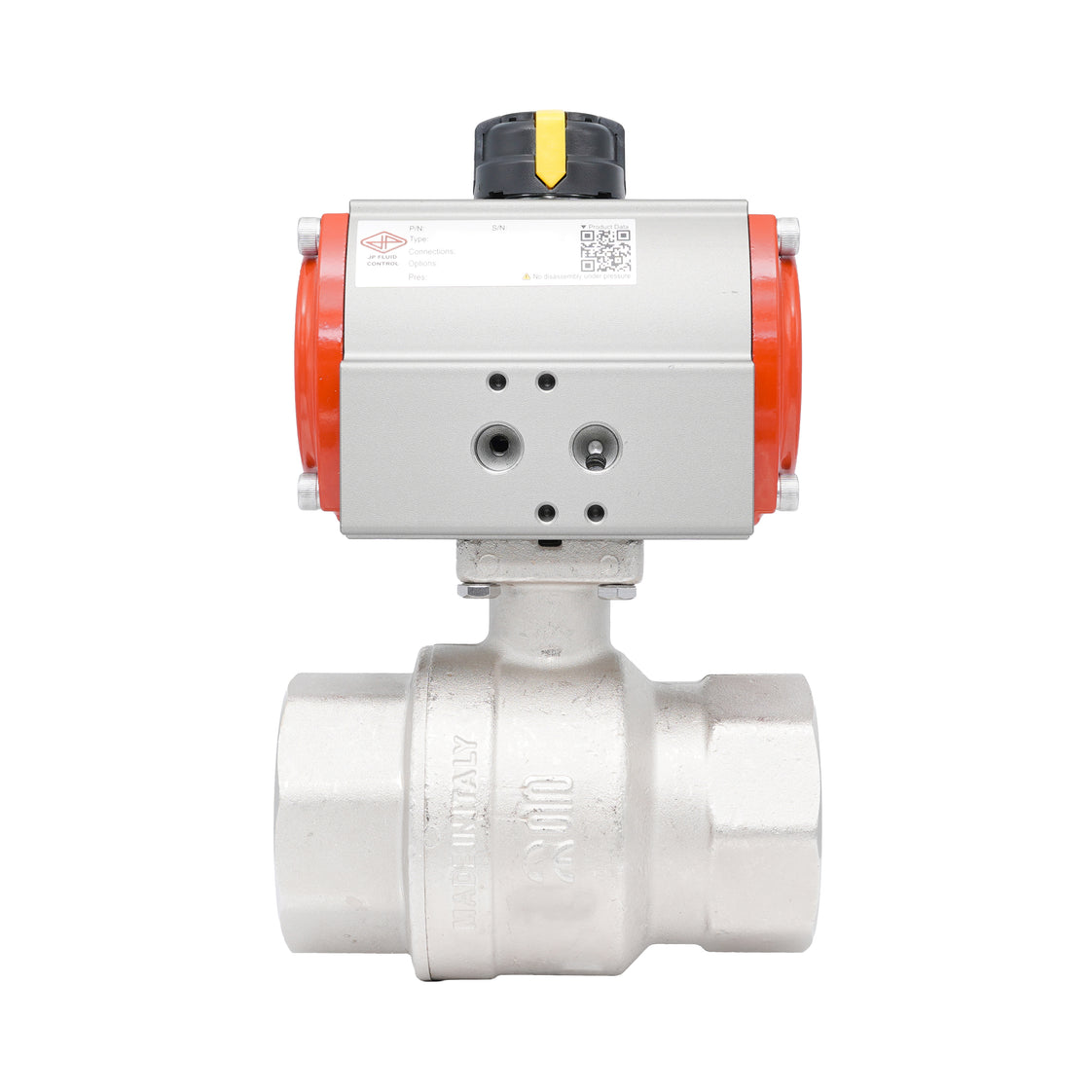 Rp 3" 2-Way Pneumatic Brass Ball Valve - Double Acting