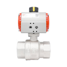 Rp 2" 2-Way Pneumatic Brass Ball Valve - Double Acting