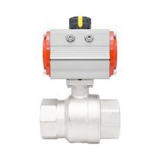 Rp 2-1/2" 2-Way Pneumatic Brass Ball Valve - Double Acting