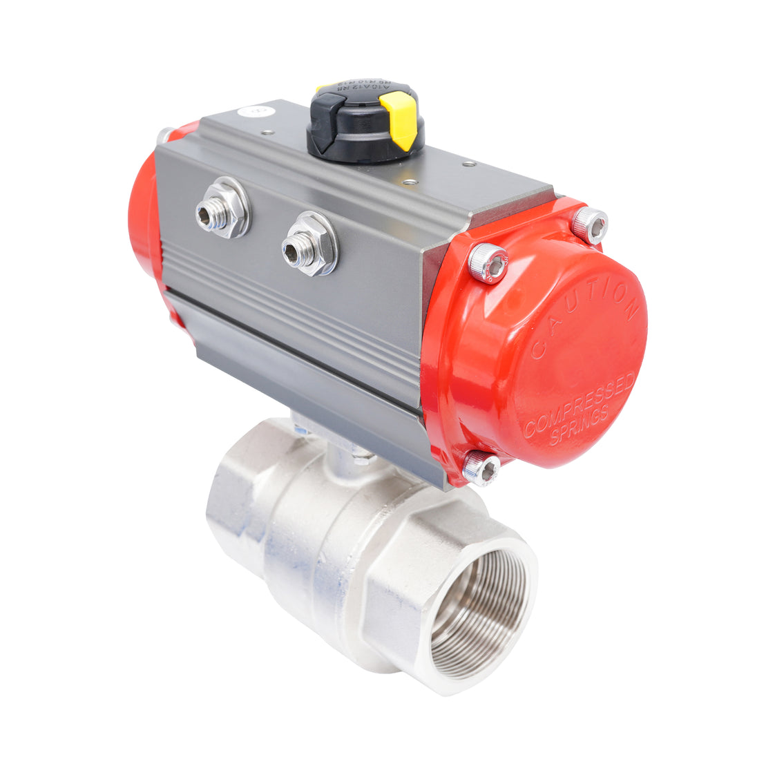 Rp 2" 2-Way Pneumatic Brass Ball Valve - Spring Closing