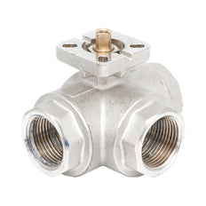 Rp 1/2" 3-way T-Bore Brass Ball Valve ISO-Top F03 PN40