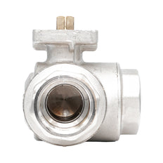 Rp 1/2" 3-way L-Bore Brass Ball Valve ISO-Top F03 PN40