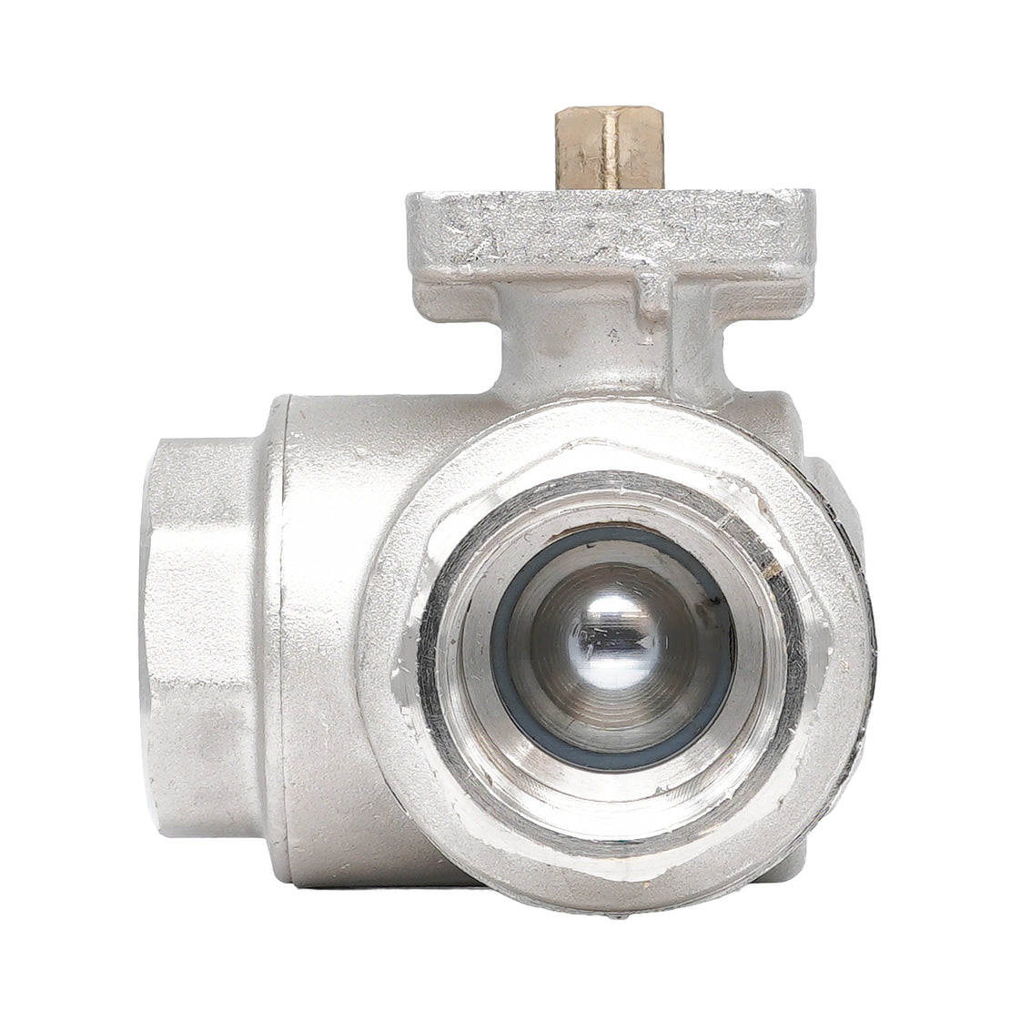 Rp 1-1/4" 3-way L-Bore Brass Ball Valve ISO-Top F04/05 PN40