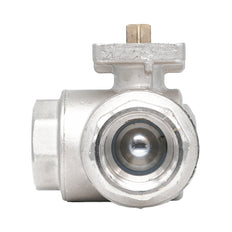 Rp 3/8" 3-way T-Bore Brass Ball Valve ISO-Top F03 PN40