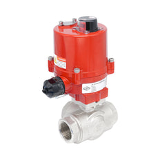 Rp 2" L-Bore 3-Way Electric Brass Ball Valve 100-240 V AC