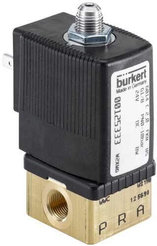 Solenoid Valve 3/2-Way 32x32 mm SFB flange NC Stainless steel FKM 0-10bar/145psi 24VDC 6014 151233