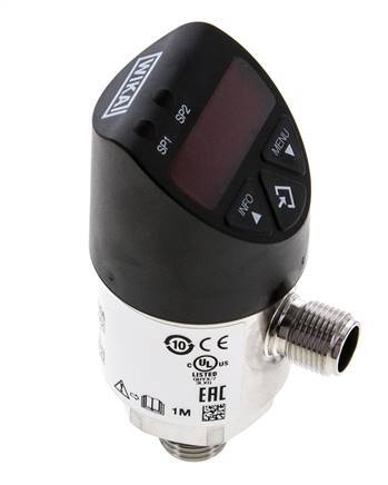 0 to 10bar Stainless Steel Wika Electronic Pressure Switch G1/4'' 1VDC IO-Link 4-pin M12 Connector