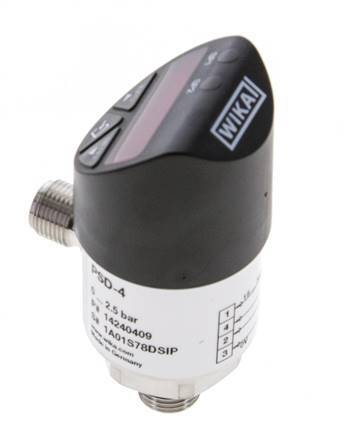 -1 to 0bar Stainless Steel Wika Electronic Vacuum Switch G1/4'' 1VDC IO-Link 4-pin M12 Connector