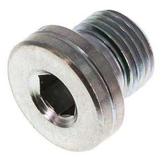 G 3/4'' Male Zinc plated Steel Closing plug with Inner Hex and FKM Seal 400 Bar [2 Pieces]