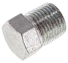 1/8'' NPT Male Zinc plated Steel Closing plug with Outer Hex 345 Bar [2 Pieces]