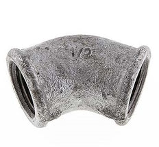 Rp 3/8'' Zinc plated Cast iron 45 deg Elbow Fitting 25 Bar [2 Pieces]