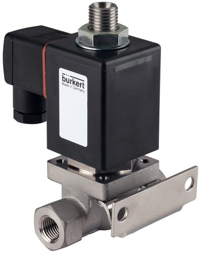 Solenoid Valve 3/2-Way G1/4'' NC Stainless steel PTFE 0-8bar/116psi 24VDC Vacuum 0355 67870