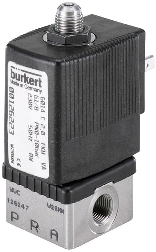 Solenoid Valve 3/2-Way NPT 1/8'' NC Stainless steel FKM 0-10bar/145psi 110VAC 6014 20034101