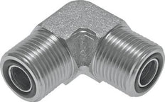 UN 1-3/16''-12 Male Zinc plated Steel 90 deg Elbow Fitting ORFS 400 Bar - Hydraulic