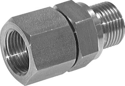 G 1/8'' x G 1/4'' F/M Stainless steel Reducing Adapter 350 Bar - Hydraulic