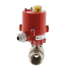 Electrical Ball Valve 2-Way G1-1/4'' Brass 12V AC