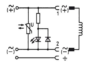 Connector 100-120V AC/DC (DIN - A) with LED and Varistor - Burkert 2508 008368
