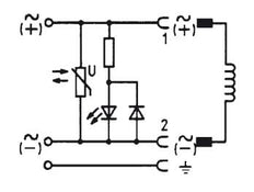 Connector 200-240V AC/DC (DIN - A) with LED and Varistor - Burkert 2508 008369