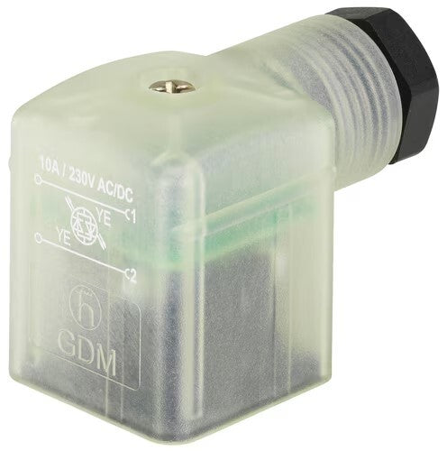 Connector 12-24V DC (DIN - A) with 3m cable LED Recovery Diode and Polarity Protection - Burkert 2518 314837