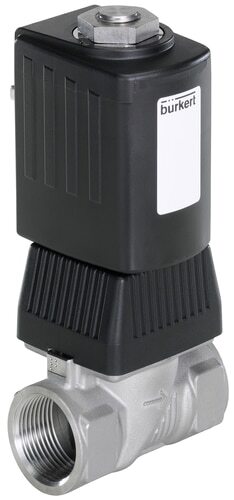 Solenoid Valve NPT 1/2'' NC Stainless steel PTFE 0-25bar/363psi 24VDC Oxygen Fat/Oil Free 6240 324493