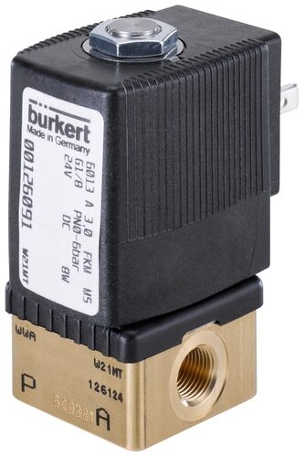 Solenoid Valve G1/8'' NC Brass FKM 0-3.5bar/51psi 24VDC 6013 265520