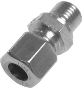 1/2'' NPT Male x 12L Stainless steel Straight Compression Fitting 315 Bar DIN 2353