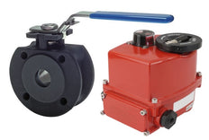 Electrical Actuated Flanged Ball Valve 2-Way DN32 PN40 Steel 24 V AC/DC