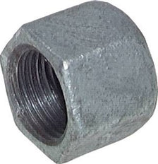 Rp 1/4'' Zinc plated Cast iron End cap 25 Bar [5 Pieces]