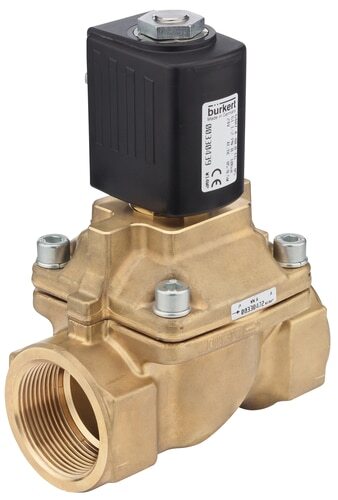 Solenoid Valve NPT 1'' NC Brass PTFE 0-10bar/145psi 24VAC/DC 6407 320876