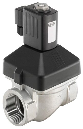 Solenoid Valve NPT 1'' NC Stainless steel FKM 0-10bar/145psi 24VAC/DC Anti-Waterhammer 6213 333899