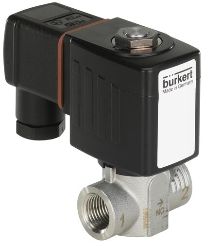 Solenoid Valve G3/8'' NC Stainless steel PCTFE 1-90bar/15-1305psi 24VAC 6240 323478