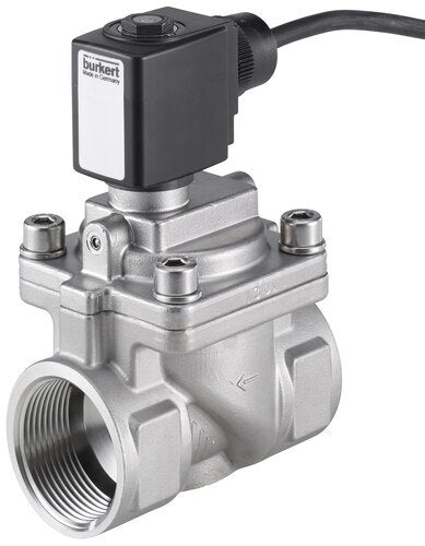 Solenoid Valve NPT 1/2'' NC Stainless steel FKM 0.2-16bar/3-232psi 120VAC Anti-Waterhammer ATEX 6281 378864