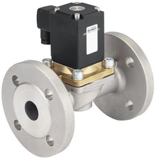Solenoid Valve 25 mm Flange NC Stainless steel FKM 0-16bar/232psi 230VAC Vacuum Anti-Waterhammer Oxygen Fat/Oil Free 0290 350975