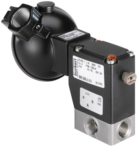 Solenoid Valve 3/2-Way G1/4'' Diverting Stainless steel FKM 0-10bar/145psi 24VAC/DC ATEX 0330 394337