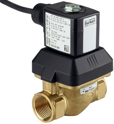 Solenoid Valve G1/2'' NC Brass EPDM 0-10bar/145psi 240VAC Anti-Waterhammer ATEX 6213 20051201