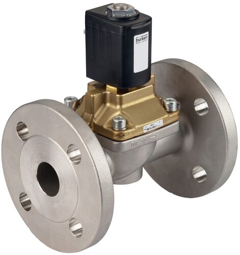 Solenoid Valve 32 mm Flange NC Stainless steel PTFE 0-10bar/145psi 24VDC 6407 363048