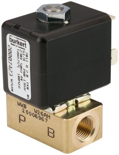 Solenoid Valve NPT 1/8'' NO Brass FKM 0-10bar/145psi 24VDC 7011 20049814