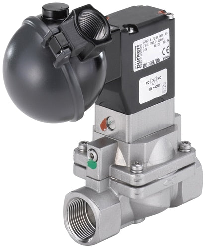 Solenoid Valve NPT 1'' NC Stainless steel FKM 0.2-10bar/3-145psi 120VAC Anti-Waterhammer 5282 381901