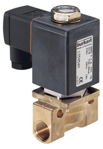 Solenoid Valve NPT 3/8'' NC Brass PTFE 0-16bar/232psi 120VAC Vacuum 255 304783