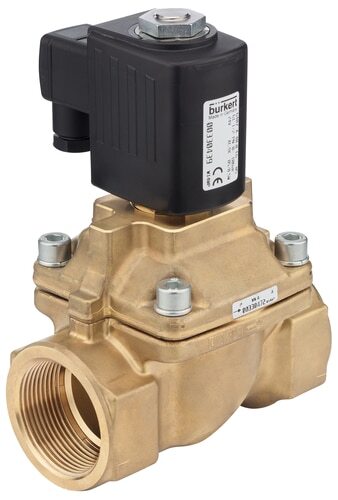 Solenoid Valve NPT 1'' NC Brass PTFE 0-10bar/145psi 24VAC/DC 6407 325983