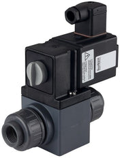 Solenoid Valve 20 mm Glued Sleeves NO PVC EPDM 0-2bar/29psi 120VAC/DC Vacuum 131 365807